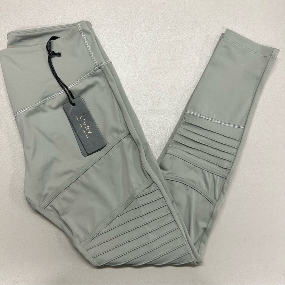 L'urv Leggings 7/8 Pants Gray Workout Fitness Womens Size Medium NWT